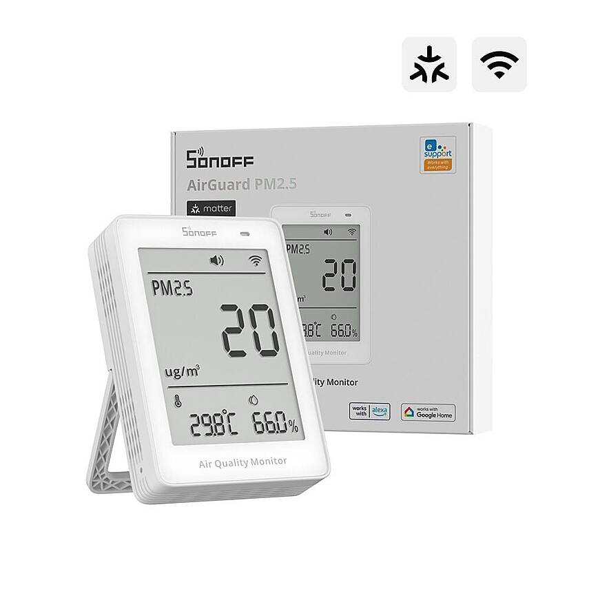 AirGuard PM2.5/PM10 Matter Akıllı Hava Kalitesi Ölçüm Cihazı | SAWF-07P - 1