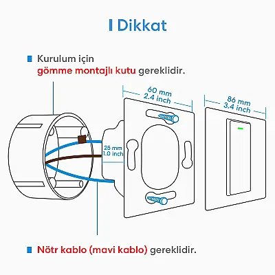 Akıllı Wi-Fi Duvar Anahtarı (Tek Yönlü) - 7