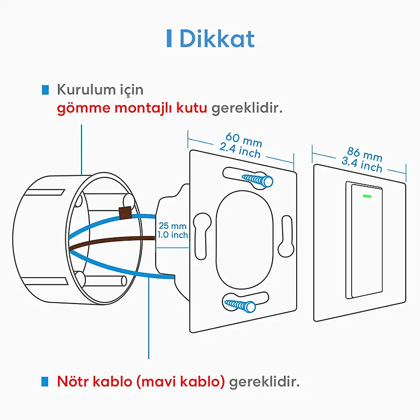 Akıllı Wi-Fi Duvar Anahtarı (Tek Yönlü) - 7