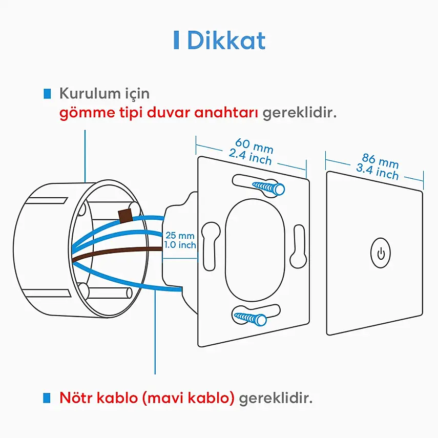 Akıllı Wi-Fi 2 Yönlü Dokunmatik Duvar Anahtarı - 7