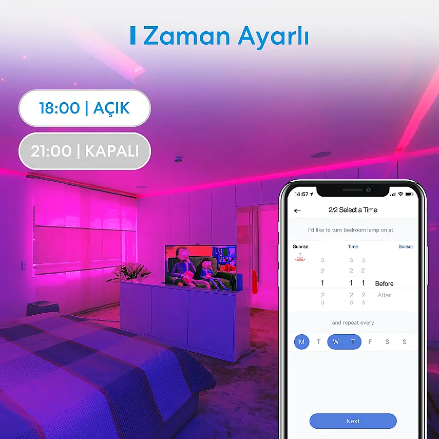 Akıllı Wi-Fi LED Şerit (5 Metre) - 7