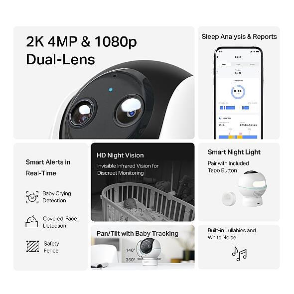 Çift Lensli Akıllı Bebek Kamerası | Tapo C840 - 17