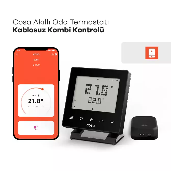 Akıllı Oda Termostatı Kablosuz Kombi Kontrolü - 1