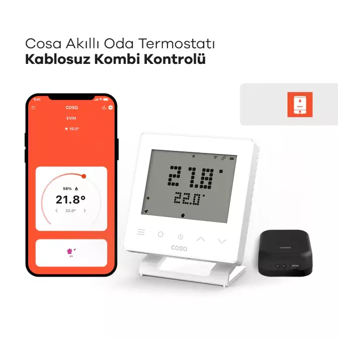 Akıllı Oda Termostatı Kablosuz Kombi Kontrolü - 7