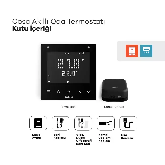 Akıllı Oda Termostatı Kablosuz Kombi ve Klima Kontrolü - 5