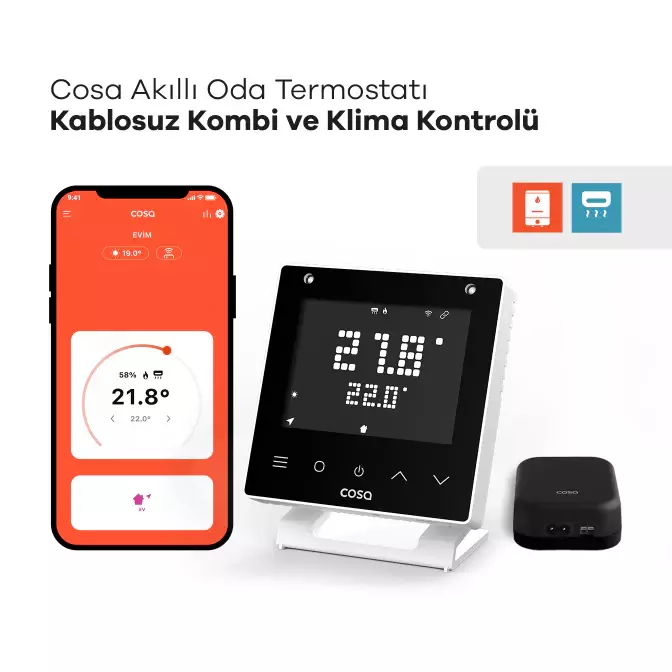 Akıllı Oda Termostatı Kablosuz Kombi ve Klima Kontrolü - 1