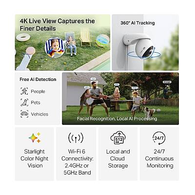 Dış Mekan Pan/Tilt Güvenlik Wi-Fi Kamerası | Tapo C560WS - 11
