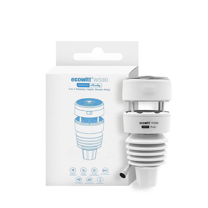 Ecowitt WS90 7’si 1 Arada Akıllı Hava Durumu İstasyonu - 1