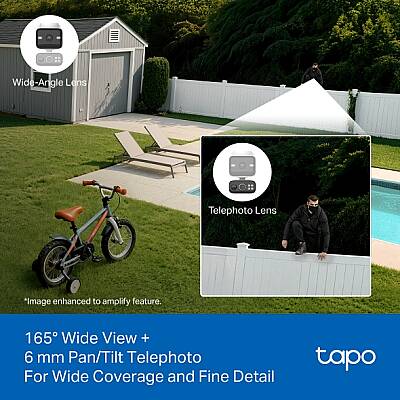 Güneş Enerjili Çift Lensli Pan/Tilt Güvenlik Kamerası Kiti | Tapo C645D KIT - 12