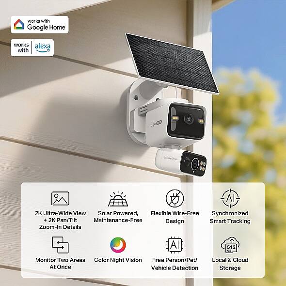Güneş Enerjili Çift Lensli Pan/Tilt Güvenlik Kamerası Kiti | Tapo C645D KIT - 14