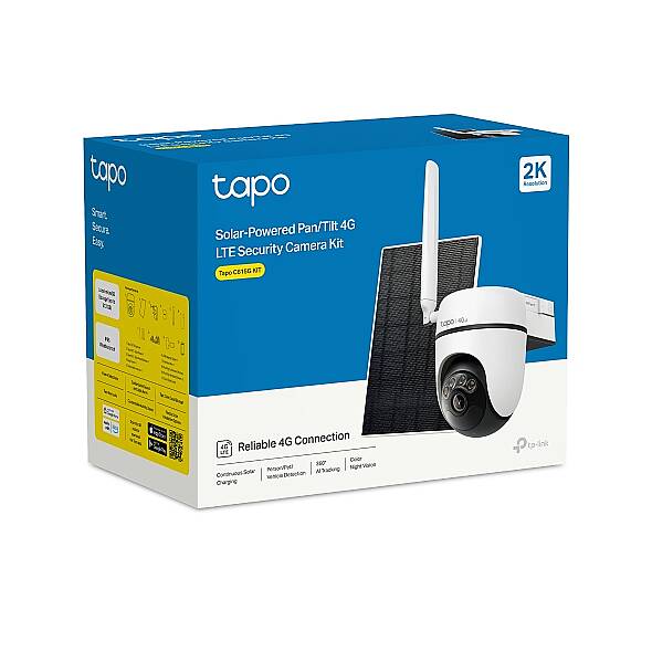 Güneş Enerjili Pan/Tilt 4G LTE Güvenlik Kamerası Kiti | Tapo C615G KIT - 1