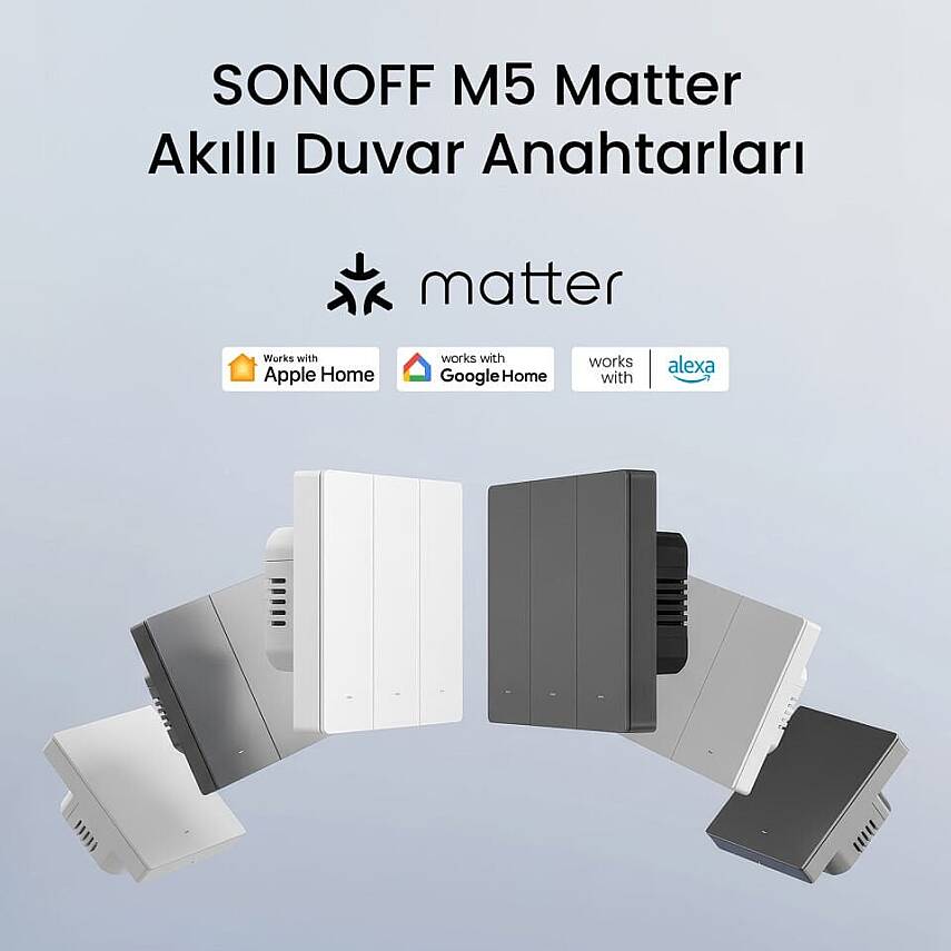 M5 Matter Akıllı Duvar Anahtarı Beyaz - 1