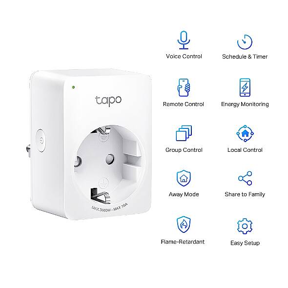 Mini Akıllı Wi-Fi Priz, Enerji İzleme | Tapo P110 - 2