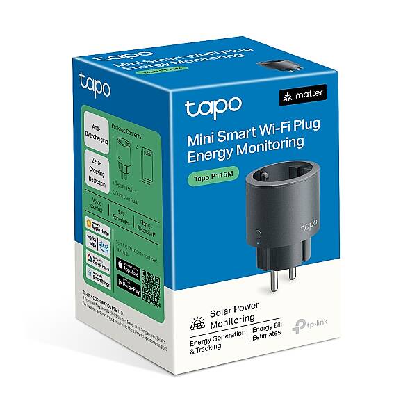 Mini Akıllı Wi-Fi Priz, Enerji İzleme | Tapo P115M - 1