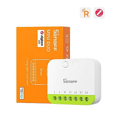 Mini-ZB2GS Duo ZigBee 2 Kanallı Akıllı Röle