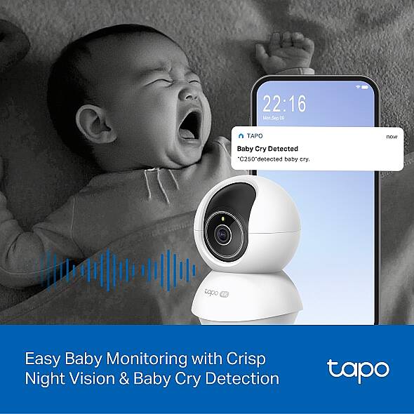 Pan/Tilt AI Ev Güvenlik Wi-Fi Kamera | Tapo C250 - 12