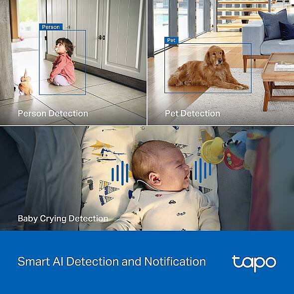 Pan/Tilt AI Home Security Wi-Fi Camera | Tapo C260 - 8