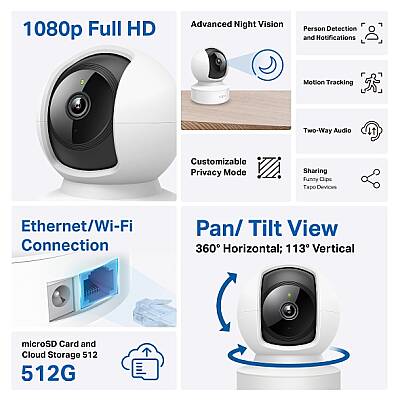 Pan/Tilt Ev Güvenlik Kamerası | Tapo C202 - 6