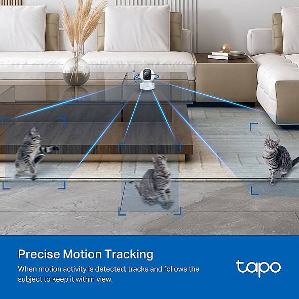 Pan/Tilt Yapay Zeka Destekli Ev Güvenliği Wi-Fi Kamerası | Tapo C222 - 4
