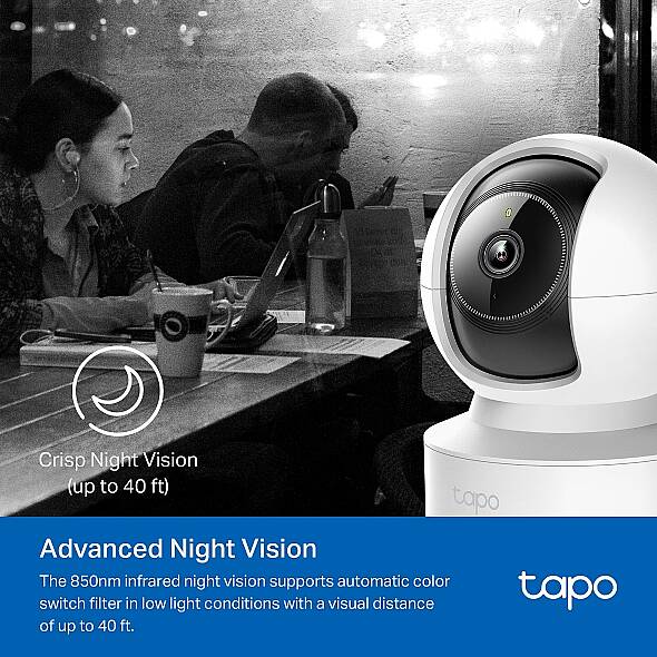 Pan/Tilt Yapay Zeka Destekli Ev Güvenliği Wi-Fi Kamerası | Tapo C222 - 7