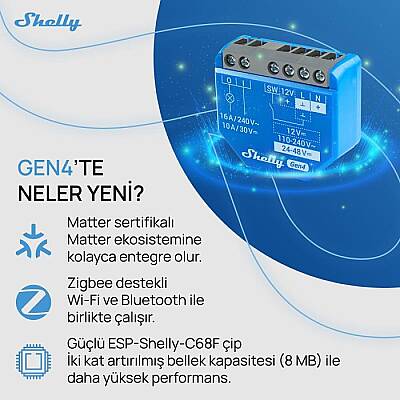 Shelly 1 Gen4 Akıllı Röle - 3