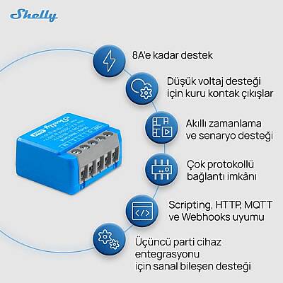 Shelly 1 Mini Gen4 Akıllı Röle - 6