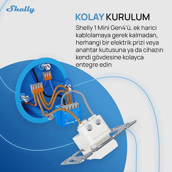 Shelly 1 Mini Gen4 Akıllı Röle - 7