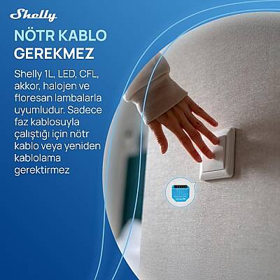 Shelly 1L Gen3 Nötrsüz Akıllı Röle - 5