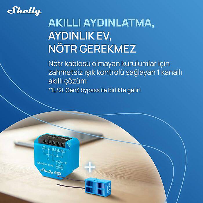Shelly 1L Gen3 Nötrsüz Akıllı Röle - 8