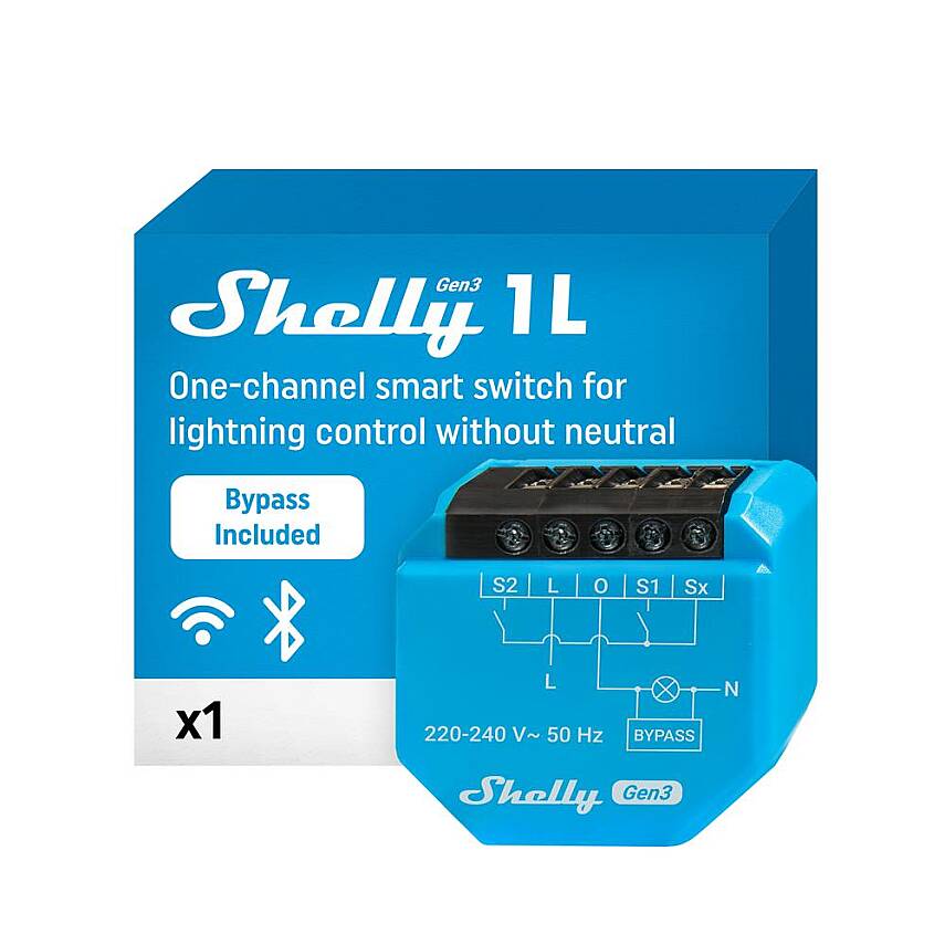 Shelly 1L Gen3 Nötrsüz Akıllı Röle - 1