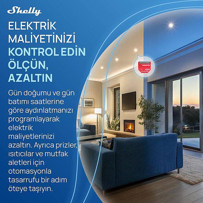 Shelly 1PM Gen4 Enerji Ölçümlü 16A Akıllı Röle - 6