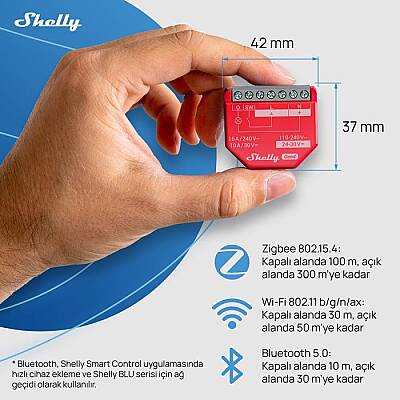 Shelly 1PM Gen4 Enerji Ölçümlü 16A Akıllı Röle - 7