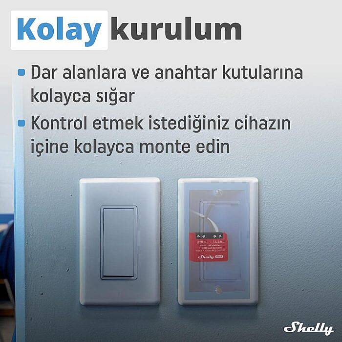Shelly 1PM Mini Gen3 Enerji Ölçer Röle - 2