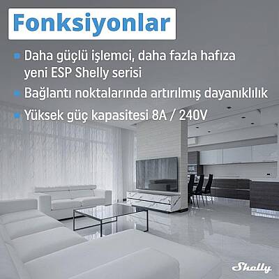 Shelly 1PM Mini Gen3 Enerji Ölçer Röle - 6