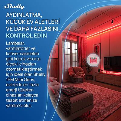 Shelly 1PM Mini Gen4 Enerji Ölçümlü Akıllı Röle - 4