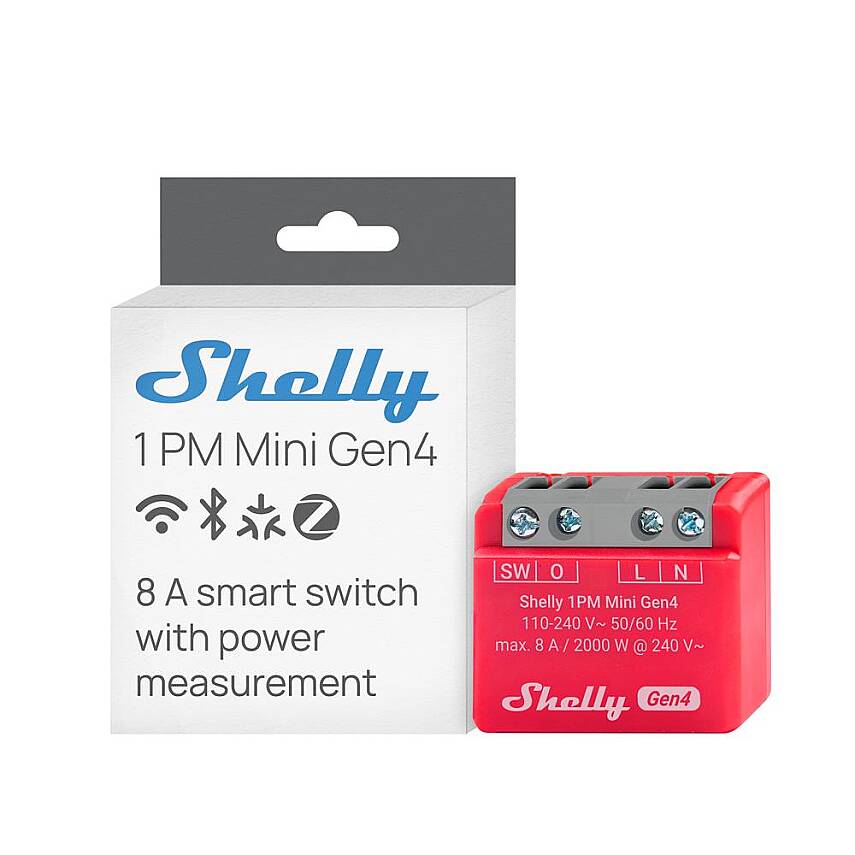 Shelly 1PM Mini Gen4 Enerji Ölçümlü Akıllı Röle - 1