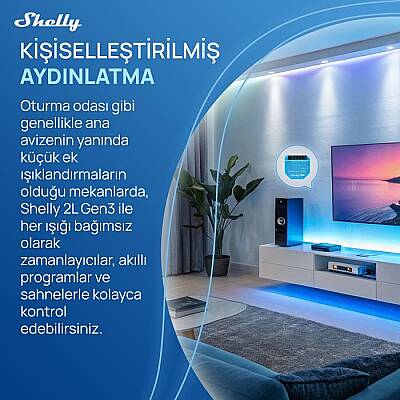 Shelly 2L Gen3 Nötrsüz 2 Kanallı Akıllı Röle - 4