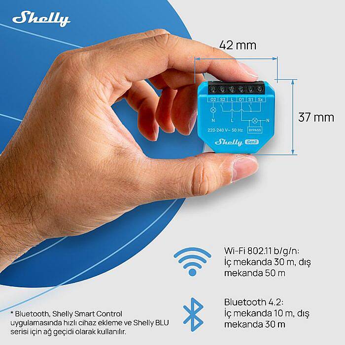 Shelly 2L Gen3 Nötrsüz 2 Kanallı Akıllı Röle - 7