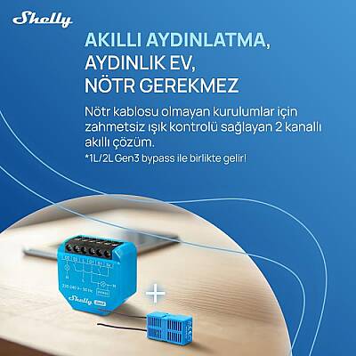 Shelly 2L Gen3 Nötrsüz 2 Kanallı Akıllı Röle - 8