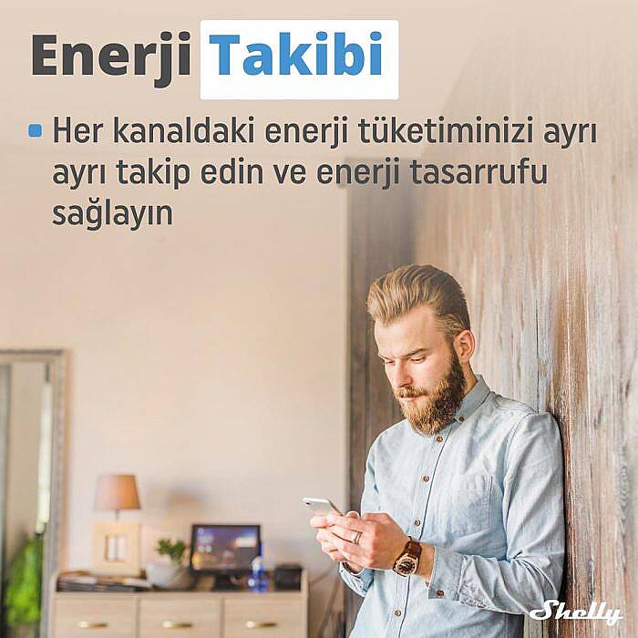 Shelly 2PM Gen3 Enerji Ölçümlü 2 Kanallı Akıllı Röle - 4