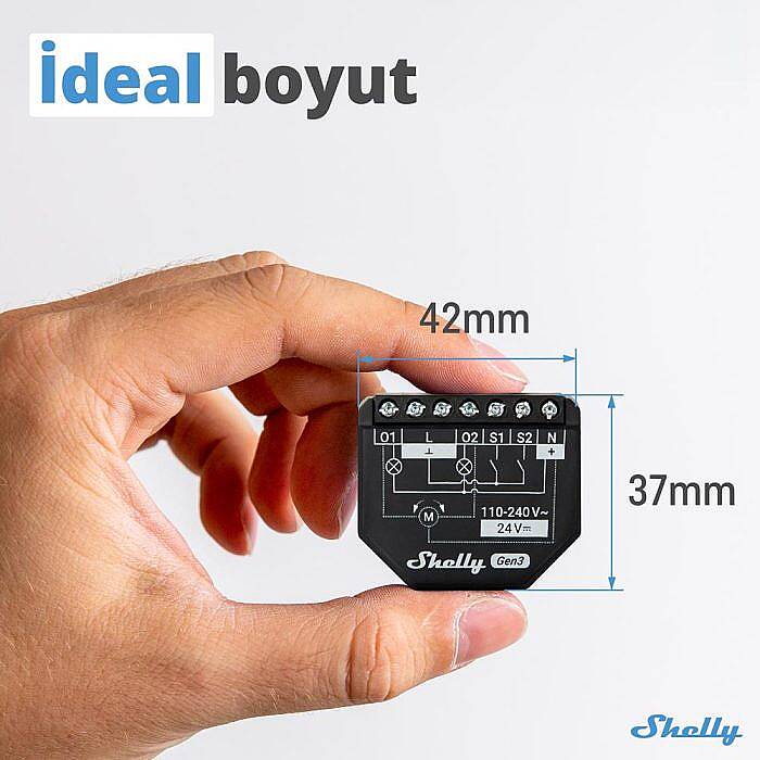 Shelly 2PM Gen3 Enerji Ölçümlü 2 Kanallı Akıllı Röle - 7