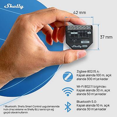 Shelly 2PM Gen4 Enerji Ölçümlü 2 Kanallı Akıllı Röle - 7