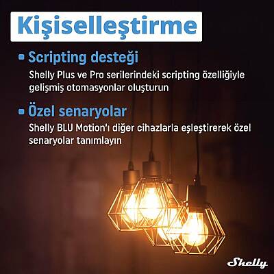 Shelly BLU Motion + BLU Gateway Akıllı Hareket Sensör Güvenlik Seti - 3