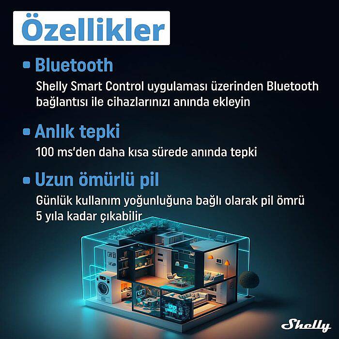 Shelly BLU Motion + BLU Gateway Akıllı Hareket Sensör Güvenlik Seti - 5