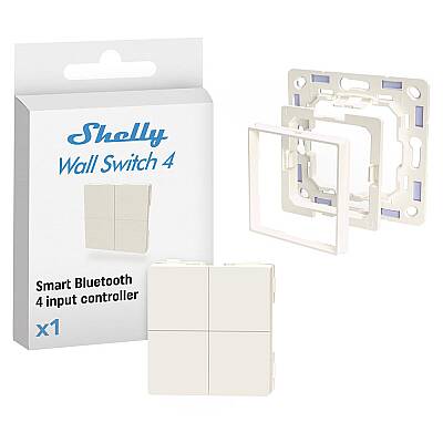 Shelly BLU WS4 Kablosuz Akıllı Buton + Legrand/Shelly Adaptör