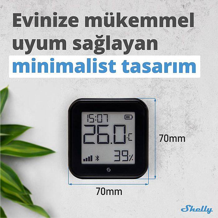 Shelly H&T Gen3 WiFi Sıcaklık ve Nem Sensörü - 3