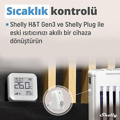 Shelly H&T Gen3 WiFi Sıcaklık ve Nem Sensörü - 3