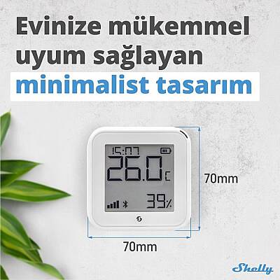 Shelly H&T Gen3 WiFi Sıcaklık ve Nem Sensörü - 7