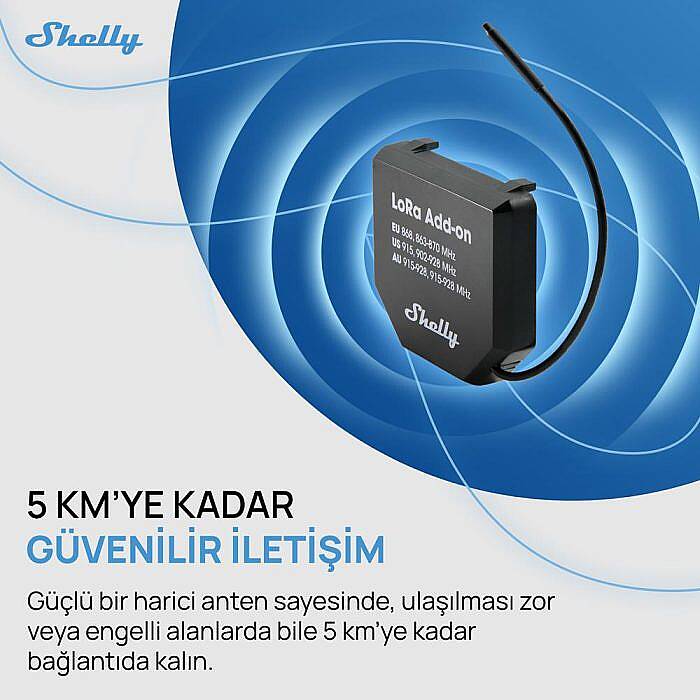 Shelly LoRa Add-on Uzun Menzilli İletişim Modülü - 4