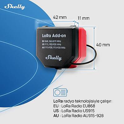 Shelly LoRa Add-on Uzun Menzilli İletişim Modülü - 3